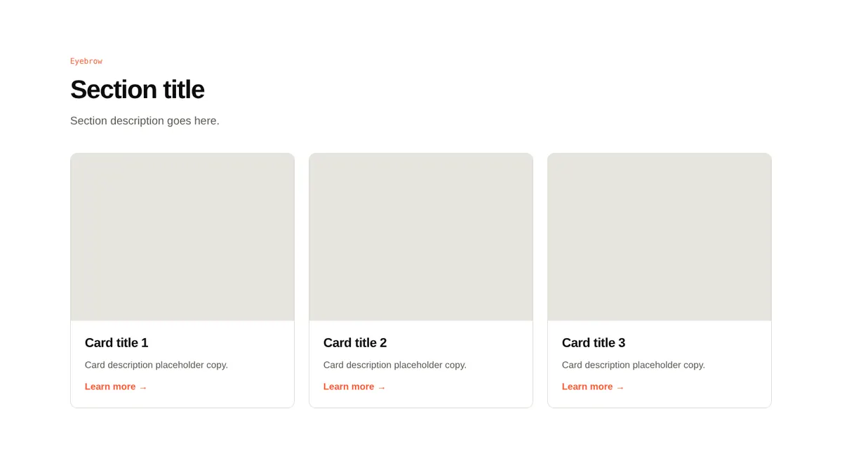 Cards block generated as a Content Fragment block