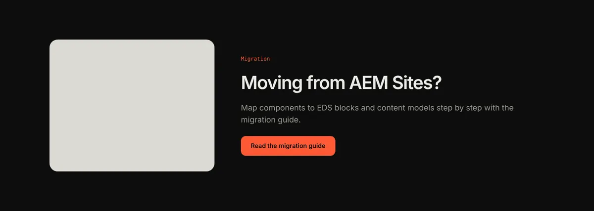 Teaser block generated with mixed UE and Content Fragment sources