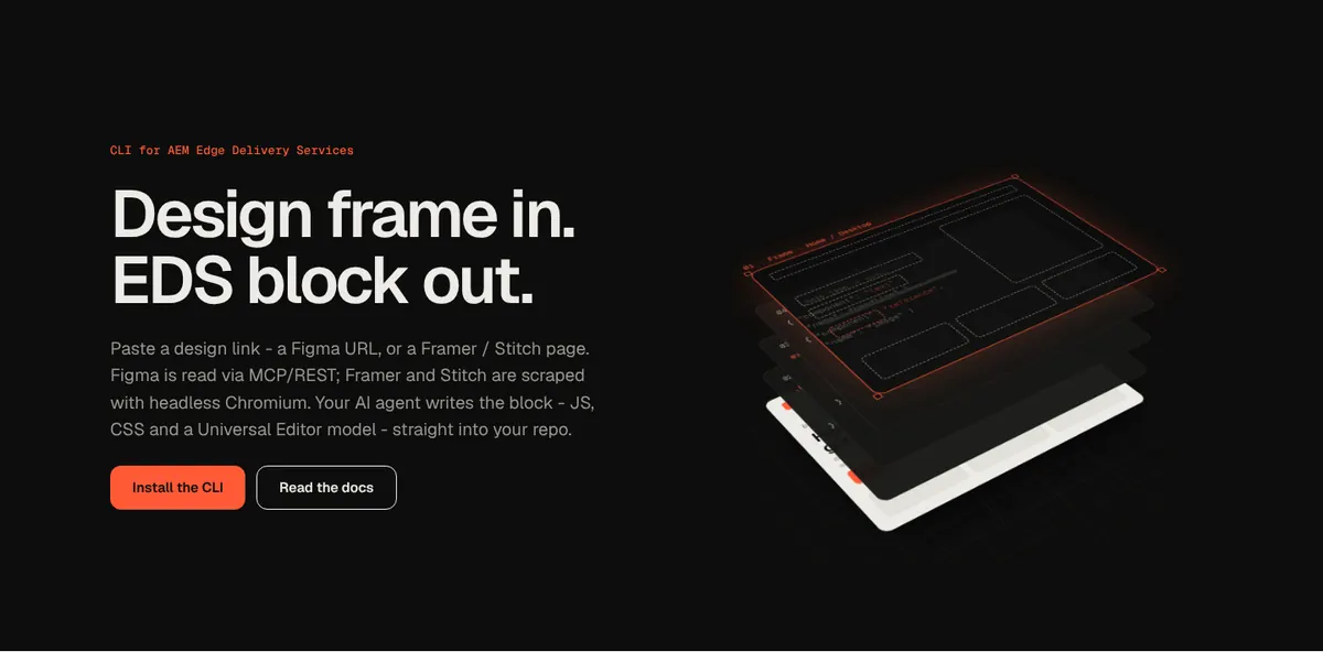 hero section on the example page