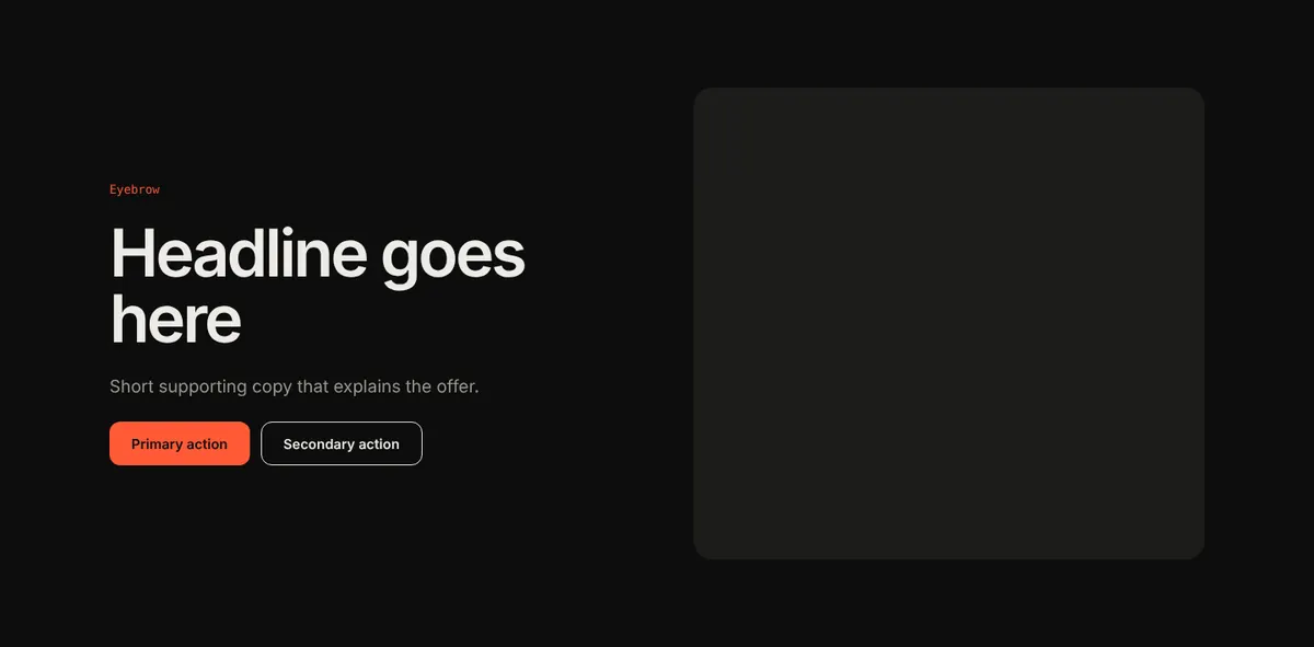 Hero block generated from the page scraped as Framer