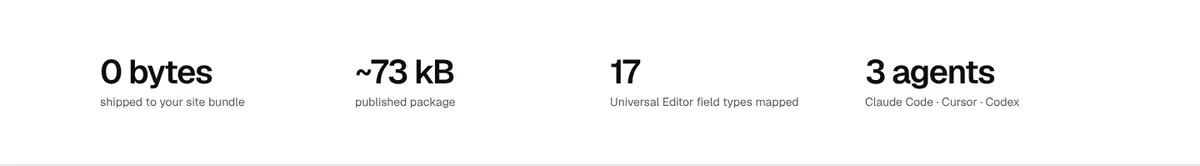 stats section on the example page