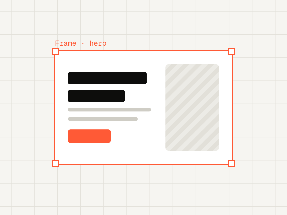 Figma frame with selection handles